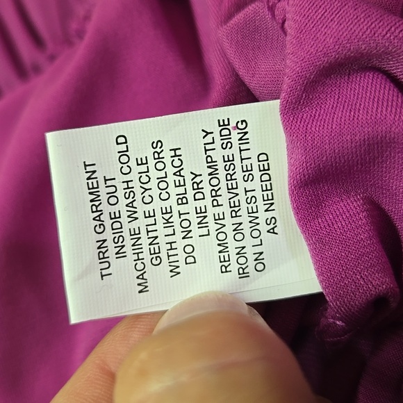 NY COLLECTION | Studded Open Back Top in Magenta sz 1X - Picture 7 of 7